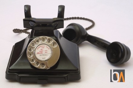 1950's bakelite telephone demonstrating 1950's communications